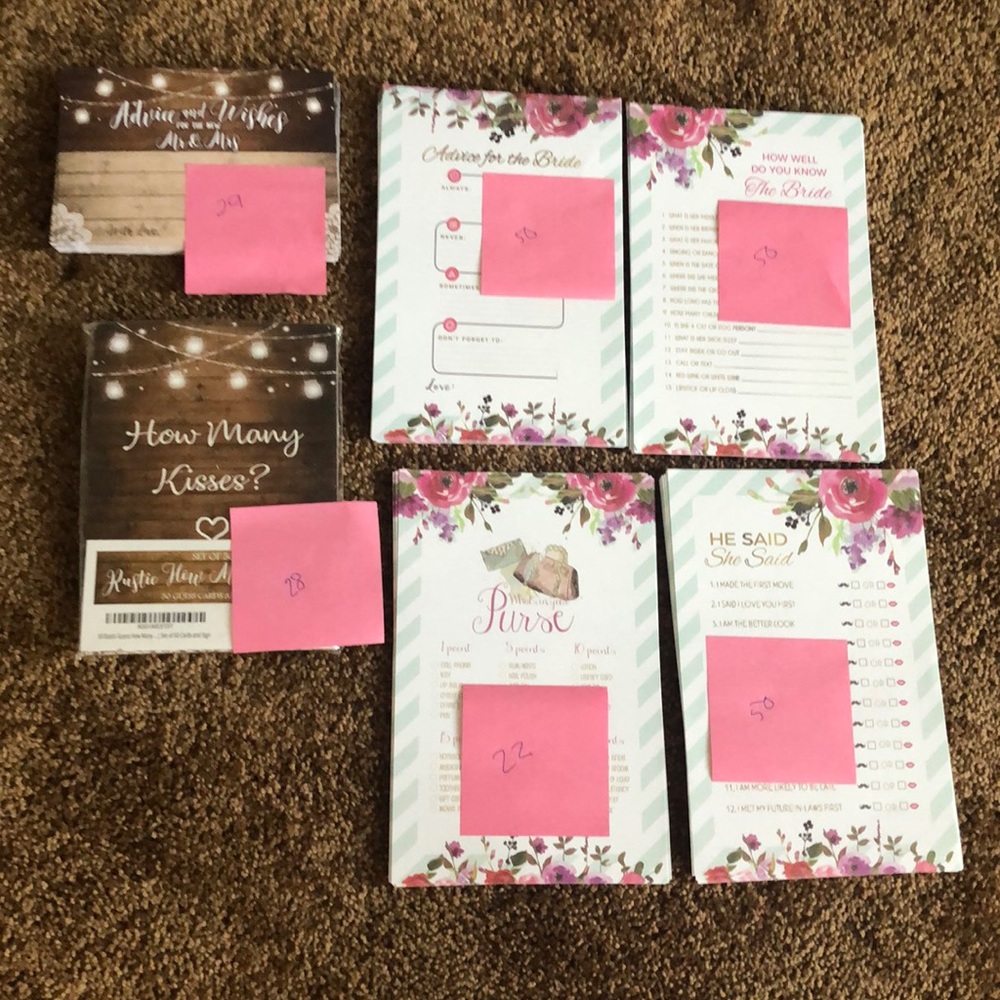 Bridal shower games